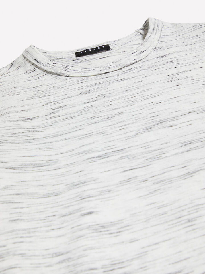 White slub t-shirt with graffiti effect print - boys' long sleeve t-shirts - White | Sisley Young image number 2